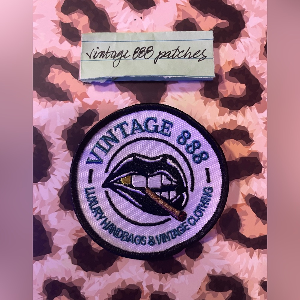 vintage 888 logo sew on patches